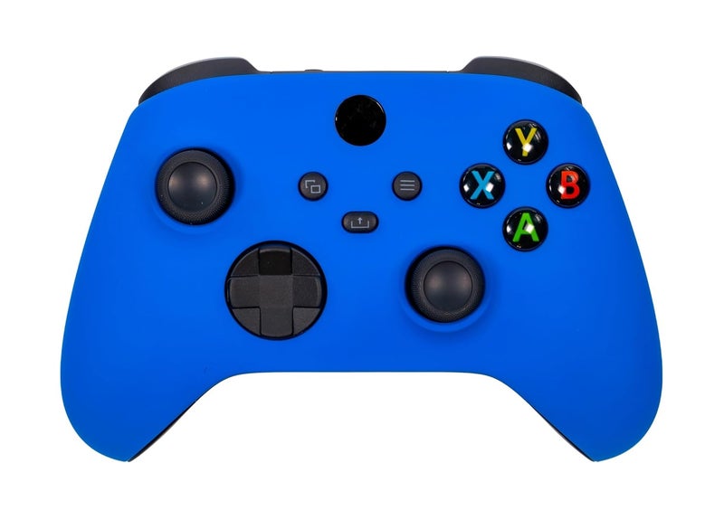 Crazy Controllerz Xbox One Series X S Custom Soft Touch Controller - Soft Touch Feel, Added Grip, Cool Blue Color - Compatible with Xbox One, Series X, Series S - Image 1